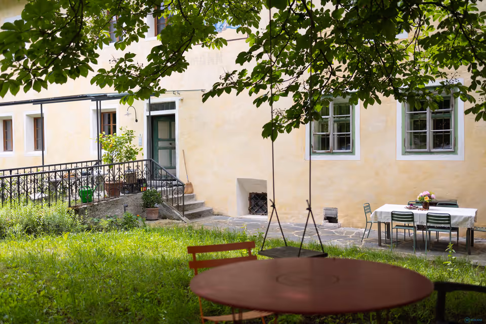 The restored garden side of the Baumannhof today