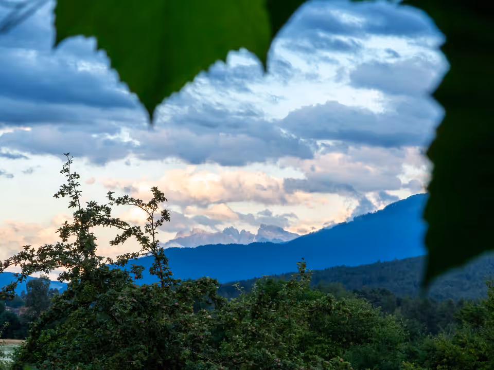 View toward the Sexten Dolomites from the house